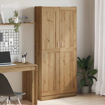 vidaXL kézműves tölgy színű szerelt fa magasszekrény 82,5x30,5x185 cm