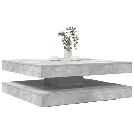 vidaXL betonszürke dohányzóasztal 360 fokban forgatható 90x90x34,5 cm