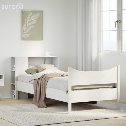 vidaXL fehér tömör fenyőfa ágy matrac nélkül 90 x 200 cm