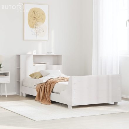 vidaXL fehér tömör fenyőfa ágy matrac nélkül 100 x 200 cm