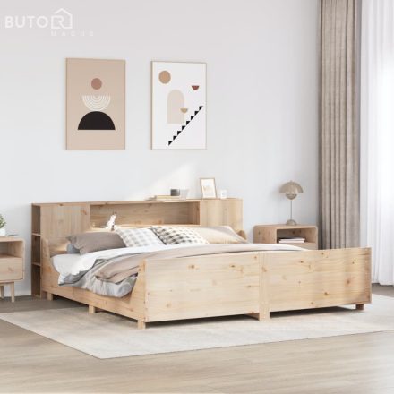 vidaXL tömör fenyőfa ágy matrac nélkül 200 x 200 cm