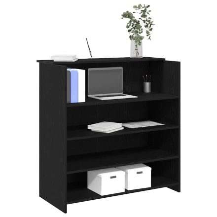 vidaXL recepciós pult fekete tölgyszínű 100x50x103,5 cm szerelt fa