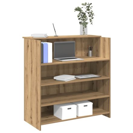 vidaXL recepciós pult kézműves tölgy 100x50x103,5 cm szerelt fa