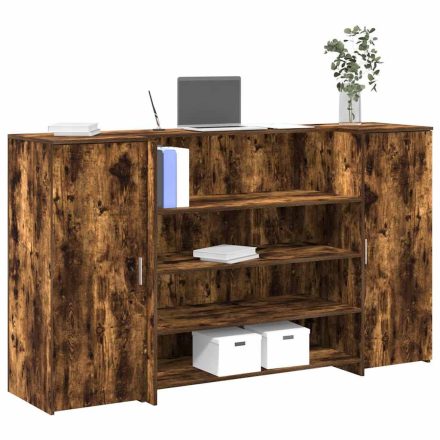 vidaXL recepciós pult füstös tölgy 180x50x103,5 cm szerelt fa