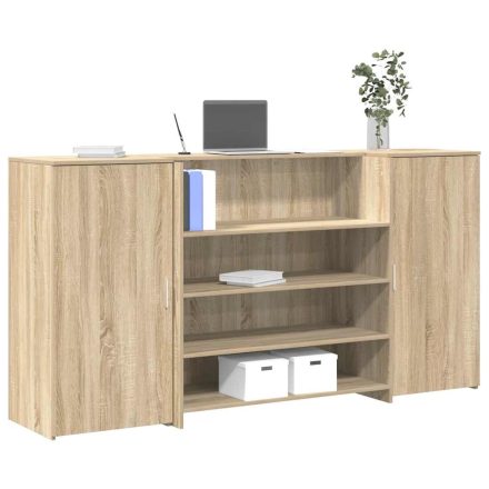 vidaXL recepciós pult sonoma tölgy 200x50x103,5 cm szerelt fa