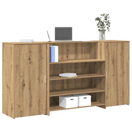 vidaXL recepciós pult kézműves tölgy 200x50x103,5 cm szerelt fa