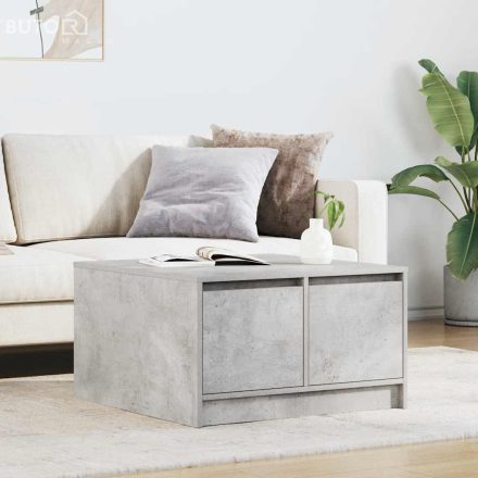 vidaXL betonszürke dohányzóasztal fiókokkal 70,5x70x40 cm