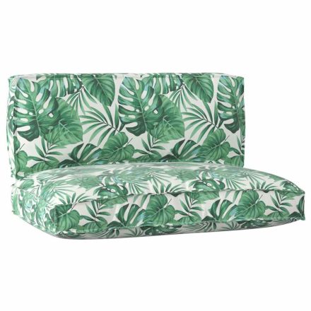 vidaXL Raklap párna készlet Virágos 2 pcs Levélminta 120 x 80 x 12 cm