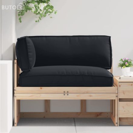 vidaXL Raklap párna készlet 3 pcs Fekete 120 x 80 x 12 cm