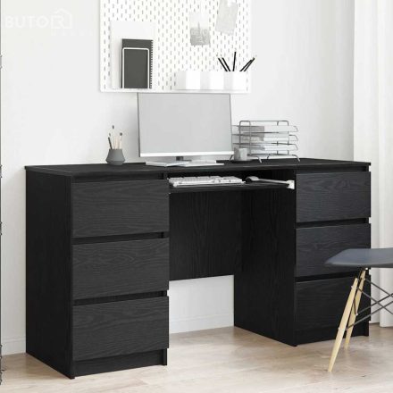 vidaXL Asztal Musta tammi 140 x 50 x 76 cm Faanyag