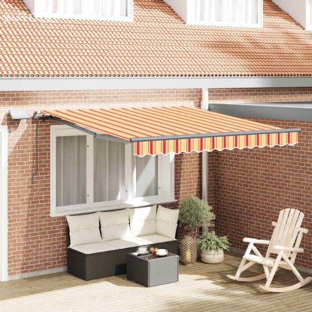 vidaXL Behúzható napellenző sárga és narancssárga 300 x 250 cm szövet