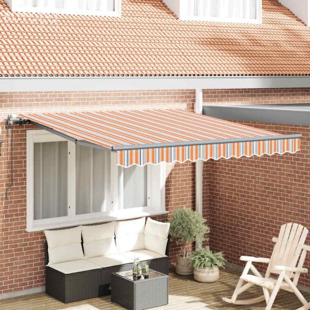 vidaXL Behúzható napellenző Sokszínű 300 x 250 cm szövet