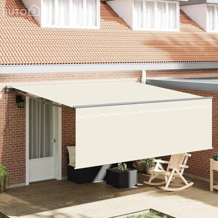 vidaXL Automata Behúzható Napellenző Krém 350x250 cm