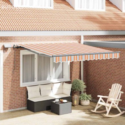 vidaXL Behúzható napellenző Sokszínű 350 x 250 cm szövet