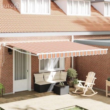 vidaXL Behúzható napellenző Sokszínű 400 × 300 cm Poliészter