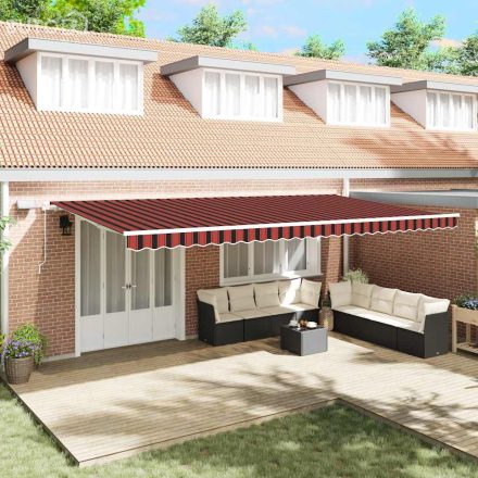 vidaXL Behúzható napellenző with 600 × 300 cm narancssárga és barna