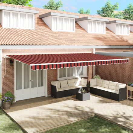vidaXL Automatikus Behúzható Napellenző Narancs és Barna 600x300 cm
