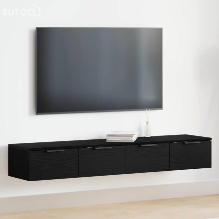 vidaXL Fali Szekrény fiókkal 2 pcs Musta tammi 68 x 30 x 20 cm Faanyag