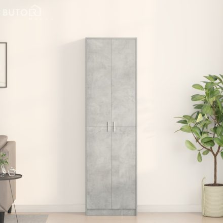 vidaXL Szürke Gardrób 55x25x189 cm Műanyag Fa