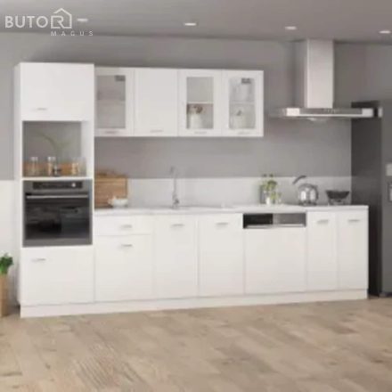 vidaXL “Lyon” fehér forgácslap mikrohullámú sütő szekrény