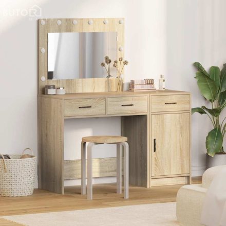 vidaXL Öltözködőasztal fiókkal 2 pcs Barna 40 x 41 x 75 cm Faanyag