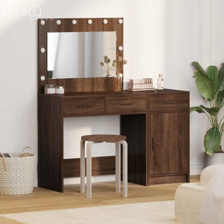 vidaXL Öltözködőasztal fiókkal 2 pcs Barna 40 x 41 x 75 cm Faanyag