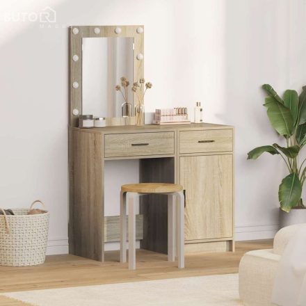 vidaXL Öltözködőasztal fiókkal 2 pcs Barna 50 x 41 x 135 cm Faanyag