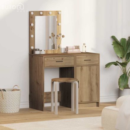 vidaXL Öltözködőasztal fiókkal 2 pcs Barna 50 x 41 x 135 cm Faanyag