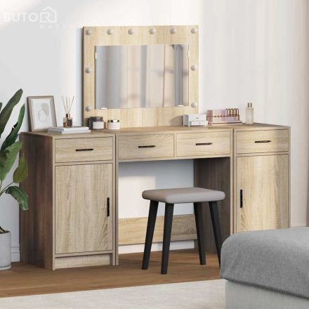 vidaXL Öltözködőasztal fiókkal 3 pcs Barna 40 x 41 x 75 cm Faanyag
