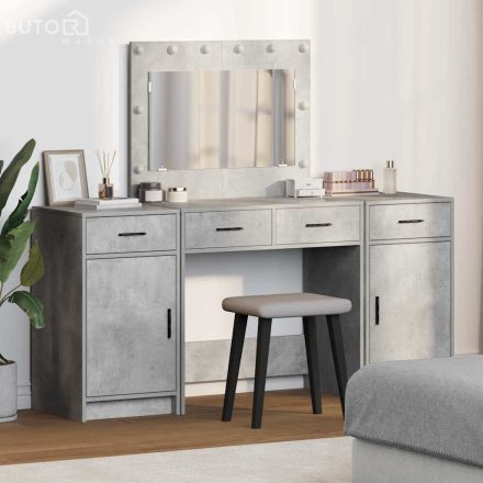 vidaXL Öltözködőasztal fiókkal 3 pcs Szürke 40 x 41 x 75 cm Faanyag