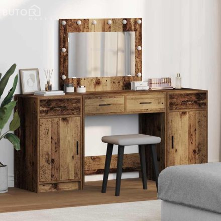 vidaXL Öltözködőasztal fiókkal 3 pcs Barna 40 x 41 x 75 cm Faanyag