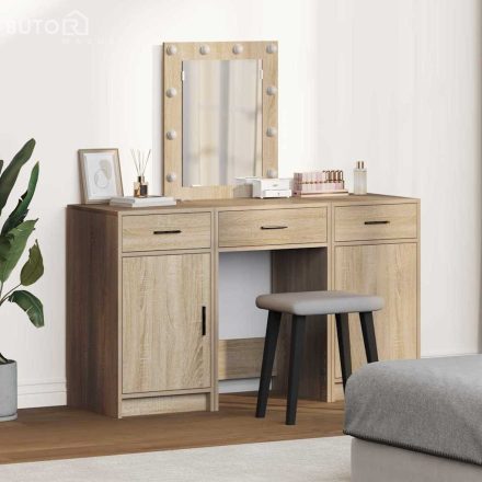 vidaXL Öltözködőasztal fiókkal 3 pcs Barna 50 x 41 x 135 cm Faanyag
