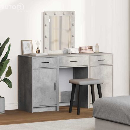 vidaXL Öltözködőasztal fiókkal 3 pcs Szürke 50 x 41 x 135 cm Faanyag