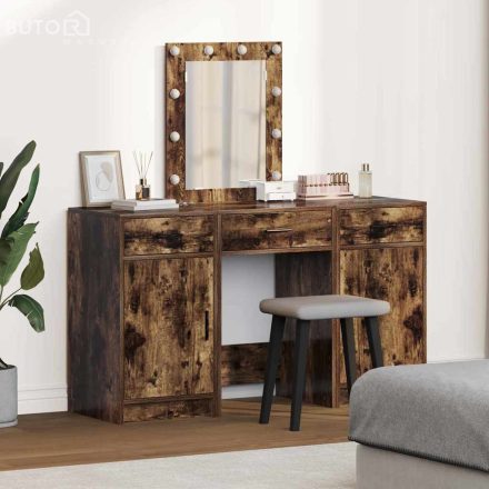 vidaXL Öltözködőasztal fiókkal 3 pcs Barna 50 x 41 x 135 cm Faanyag