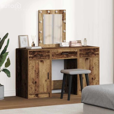 vidaXL Öltözködőasztal fiókkal 3 pcs Barna 50 x 41 x 135 cm Faanyag