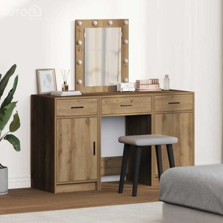 vidaXL Öltözködőasztal fiókkal 3 pcs Barna 50 x 41 x 135 cm Faanyag