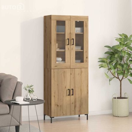 vidaXL Magasfiú 2 pcs kézműves tölgy 69.5 x 34 x 180 cm Faanyag
