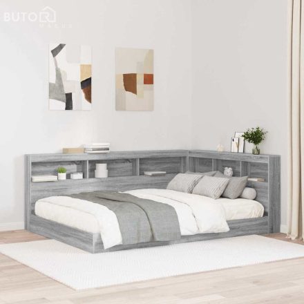 vidaXL Tároló fejtámla polcokkal Szürke sonoma 140 cm Faanyag