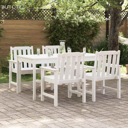 vidaXL Kerti étkezőszék 4 pcs Fehér 65.5 x 55.5 x 88cm Műanyag
