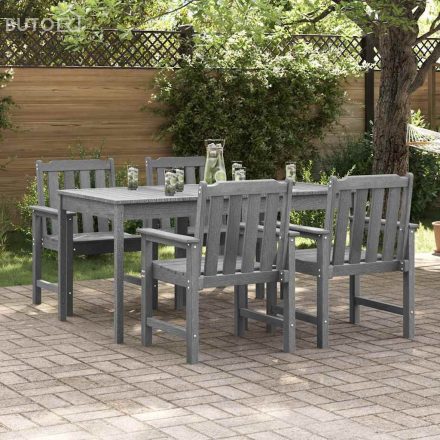 vidaXL Kerti étkezőszék 4 pcs Világosszürke 65.5 x 55.5 x 88cm Műanyag