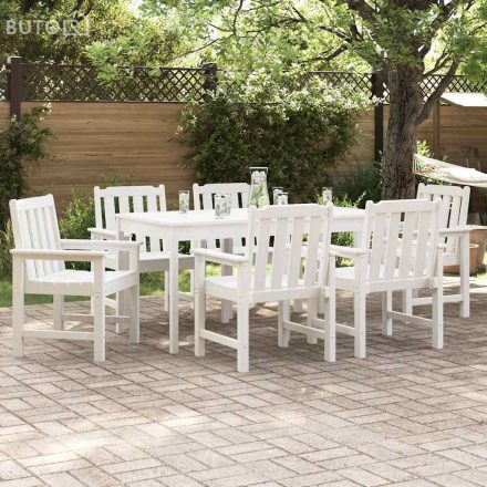 vidaXL Kerti étkezőszék 6 pcs Fehér 65.5 x 55.5 x 88cm Műanyag