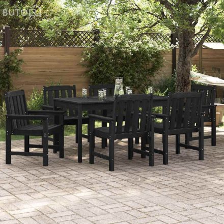 vidaXL Kerti étkezőszék 6 pcs Fekete 65.5 x 55.5 x 88cm Műanyag