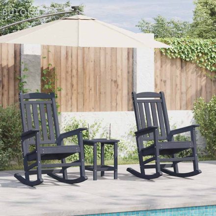 vidaXL Kerti hintaszék 2 pcs Tengerészkék 70 x 92 x 108cm Műanyag