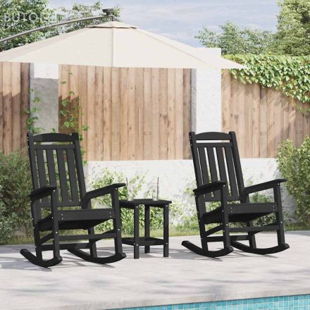 vidaXL Kerti hintaszék 2 pcs Fekete 70 x 92 x 108cm Műanyag