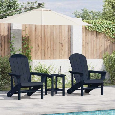 vidaXL Kerti pihenő bútor 2 pcs Tengerészkék 74 x 82 x 90cm Polietilén