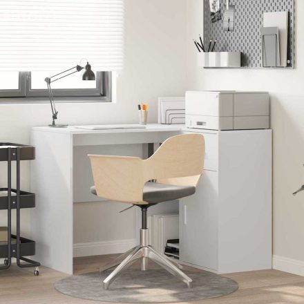 vidaXL Sarokíróasztal fiókkal 2 pcs Fehér 102 x 50 x 75 cm Faanyag