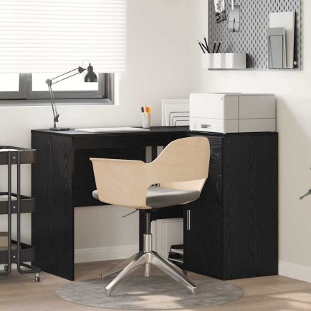 vidaXL Sarok íróasztal Fekete tölgy 102x88x75 cm Forgácslap