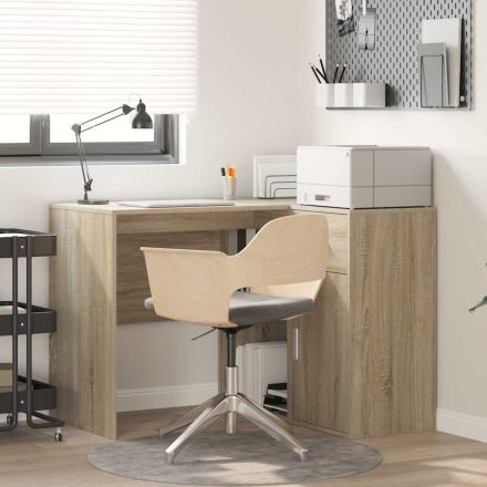 vidaXL Sarokasztal Sonoma tölgy 102x88x75 cm Forgácslap