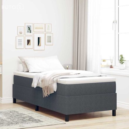 vidaXL Boxspring Ágy Sötétszürke Egyszemélyes Corduroy Szövet