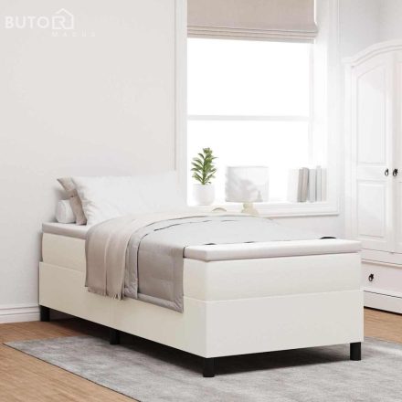 vidaXL Boxspring Ágy Krém Egyszemélyes Corduroy Szövet